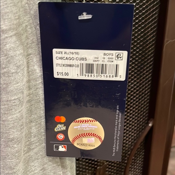 Chicago Cubs Gray Short Sleeve Kids Tee - Picture 2 of 2